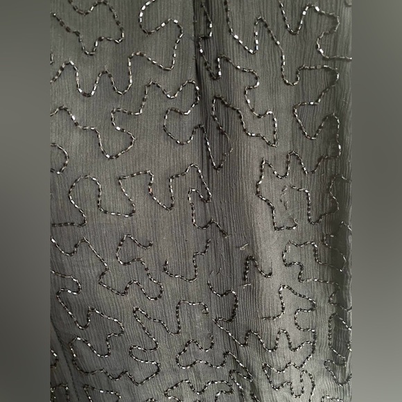 Vintage Stenay 100% Silk Beaded Sequin Long Gown Dress Evening Women’s Size 8 - Picture 14 of 15